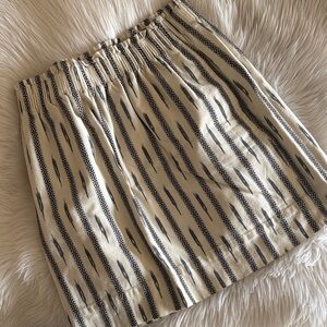 J. Crew Black and Cream Patterned Mini Sidewalk Skirt 6
